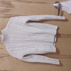 White Chaps cable-knit sweater size M